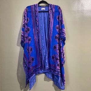Free People Velvet Burnout Kimono